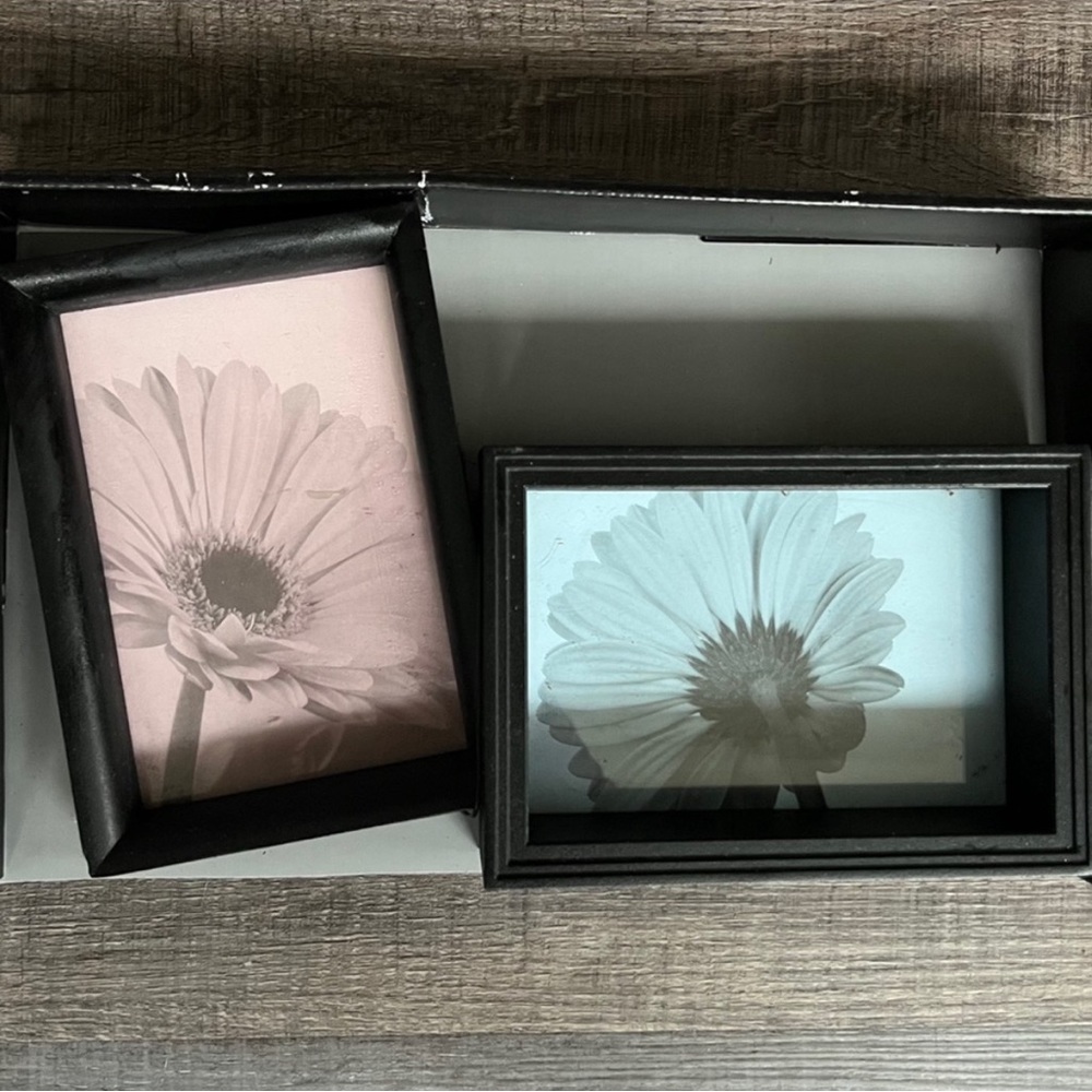 New Black 4x6” Double Photo Frame